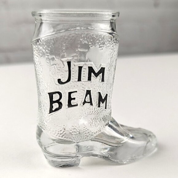 Vintage Jim Beam Cowboy Boot Shot Glass - Picture 1 of 10